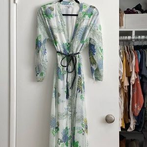 Button front maxi dress